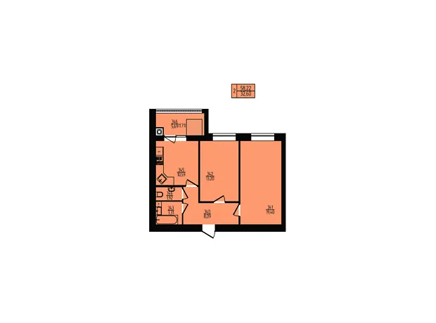 Квартира на вул. Озерна 20/4Б в Хмельницькому, ID 230989, фото №2