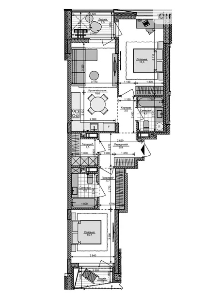 Квартира на вул. Братів Шеметів, 8 в Києві, ID 353858, фото №9