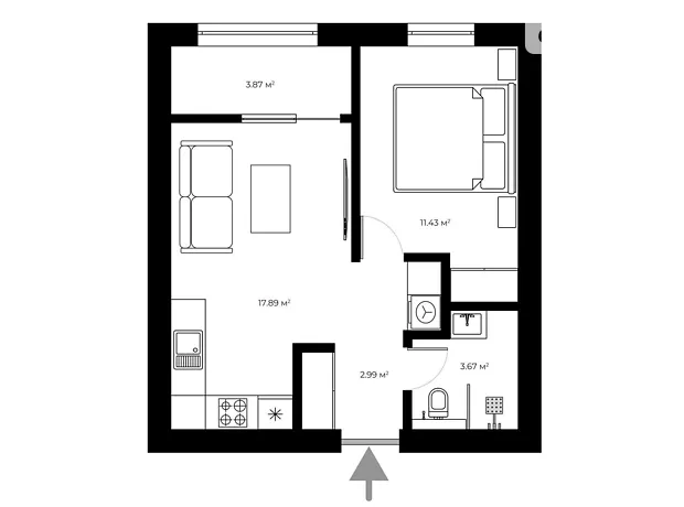 Квартира на вул. Мальовнича, 8 в Ужгород, ID 219454, фото №2