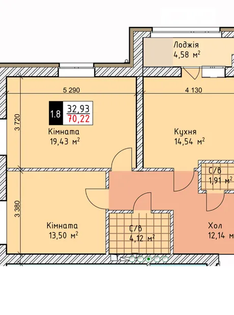 Квартира на вул. Академіка Сахарова в Одесі, ID 199284, фото №2