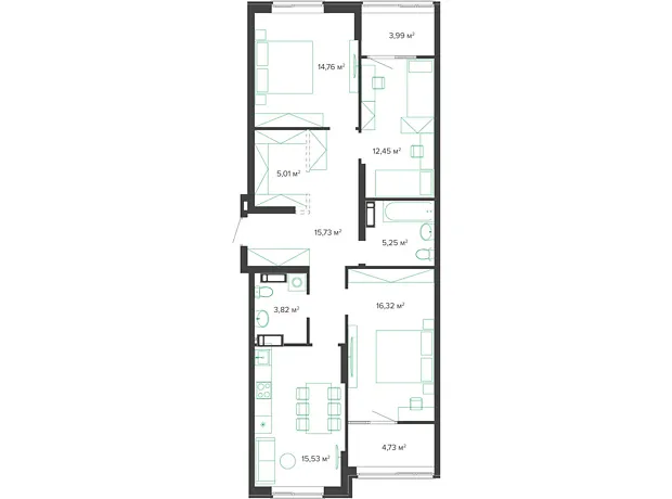 Квартира на вул. Київська, 243 в Києві, ID 306556, фото №6