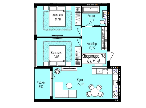 Квартира на вул. Собранецька, 129 в Ужгород, ID 300161, фото №1