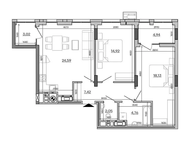 Квартира на вул. Промислова 50/52 в Львові, ID 261896, фото №19