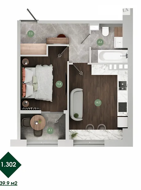 Квартира на вул. 28-ї Бригади, 12Д в Одесі, ID 205485, фото №1