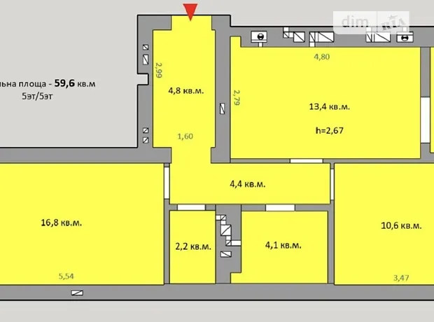 Квартира на вул. Літературна, 11 в Києві, ID 351574, фото №39