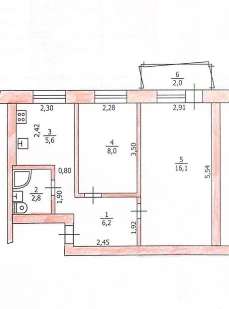 Квартира на вул. Дмитра Бочарникова, 10 в Павлограді, ID 292039, фото №21