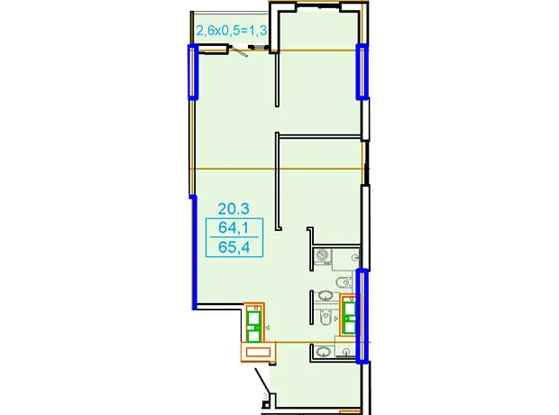 Квартира на вул. Генуезька, 1Ж в Одесі, ID 181516, фото №2