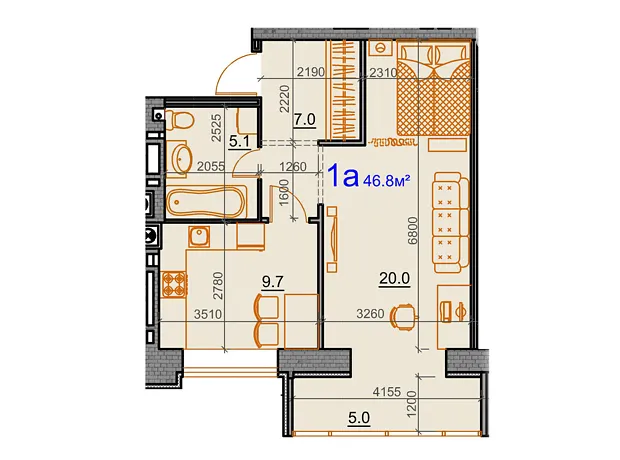 Квартира на вул. Курортна 7В/7 в Миколаїв, ID 166899, фото №3