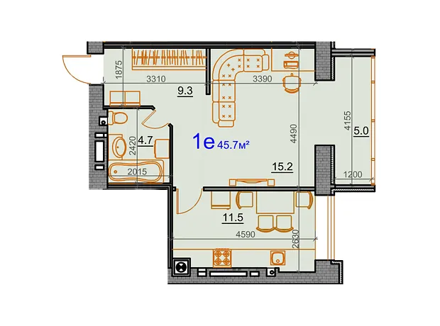 Квартира на вул. Курортна, 7В/7 в Миколаєві, ID 384746, фото №2