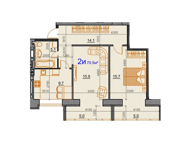 Квартира на вул. Курортна, 7В/7, ID 384747, фото №1