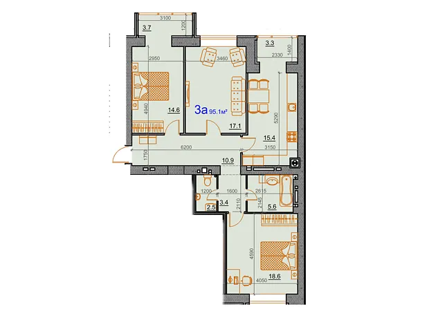 Квартира на вул. Курортна 7В/7 в Миколаєві, ID 163160, фото №2