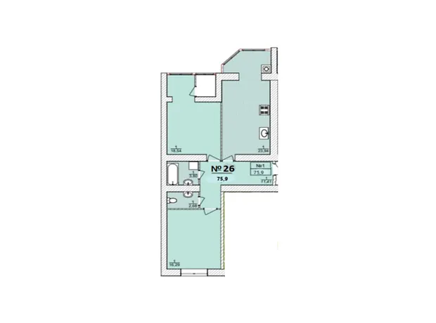 Квартира на шосе Старокостянтинівське 5/5А в Хмельницькому, ID 233467, фото №2