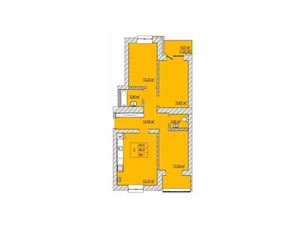 Квартира на вул. Конякіна, 3Д в Луцьку, ID 241171, фото №2