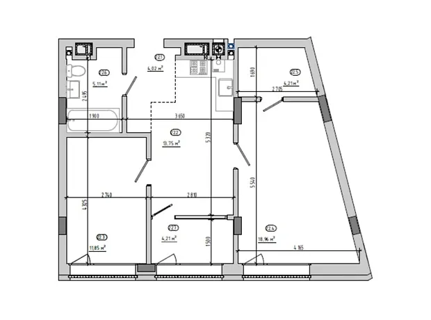 Квартира на вул. Величковського, 7Б в Львові, ID 206079, фото №2