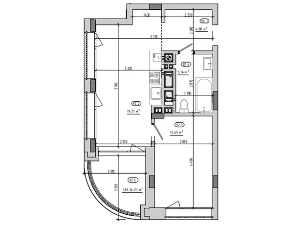 Квартира на вул. Величковського, 7Б в Львові, ID 170838, фото №2