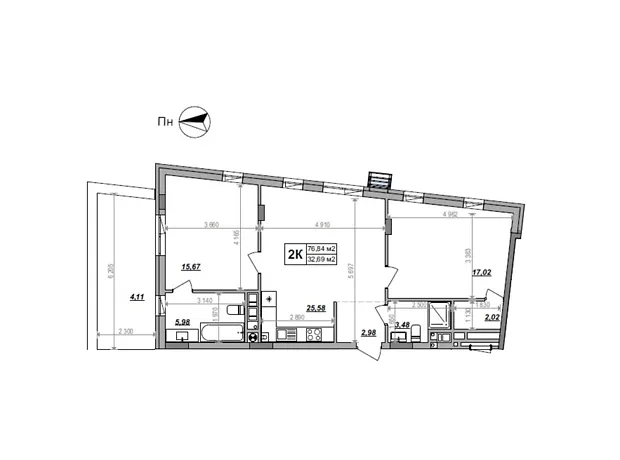 Квартира на вул. Героїв Крут в Львові, ID 306139, фото №1
