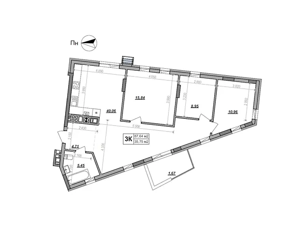 Квартира на вул. Героїв Крут в Львові, ID 306138, фото №1