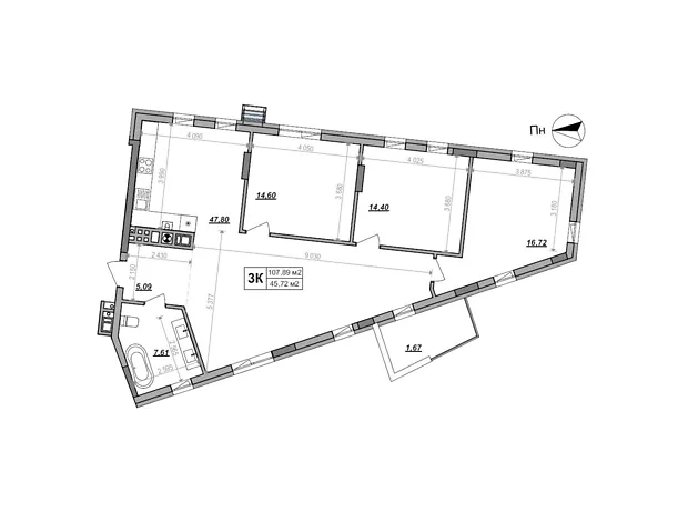 Квартира на вул. Героїв Крут в Львові, ID 306136, фото №1