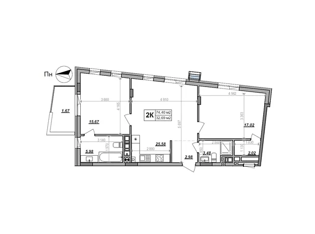 Квартира на вул. Героїв Крут в Львові, ID 306133, фото №1