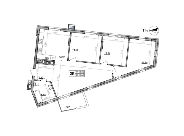 Квартира на вул. Героїв Крут в Львові, ID 306132, фото №1