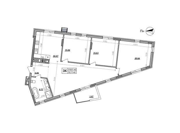 Квартира на вул. Героїв Крут в Львові, ID 306120, фото №1