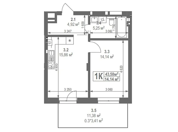 Квартира на вул. Лисеницька в Львові, ID 285030, фото №2