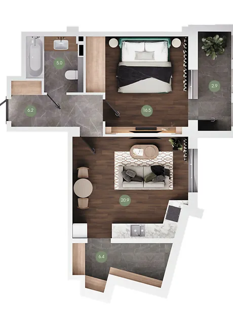 Квартира на вул. 28-ї Бригади, 12Д в Одесі, ID 180874, фото №1