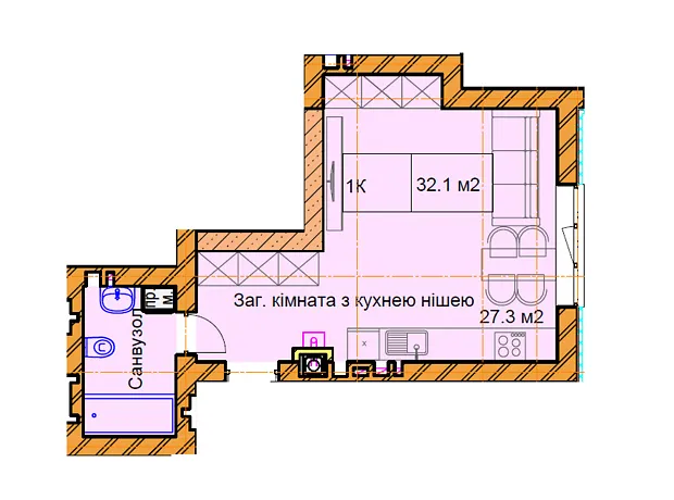 Квартира на вул. Поповича, 37 в Рівному, ID 260887, фото №14