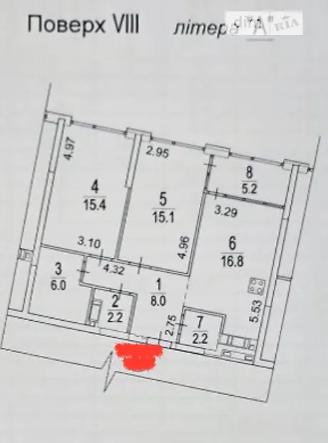 Квартира на наб. Дніпровська, 15Д в Києві, ID 174554, фото №21
