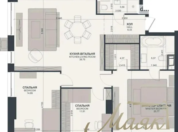 Квартира на вул. Тютюнника, 39/2 в Києві, ID 175267, фото №8