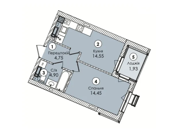 Квартира на вул. Боголюбова, 43 в Києві, ID 238441, фото №1