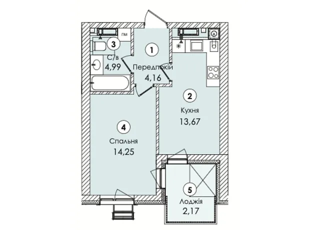 Квартира на вул. Боголюбова, 43 в Київ, ID 227428, фото №1