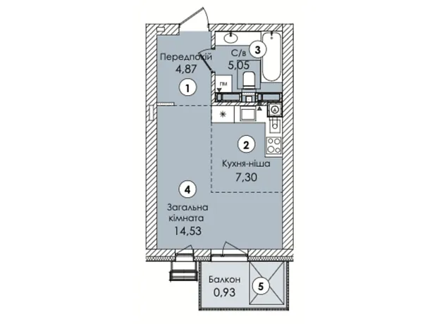Квартира на вул. Боголюбова, 43 в Києві, ID 245447, фото №1
