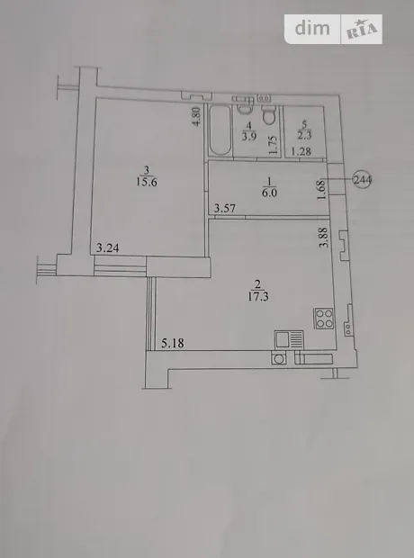 Квартира на вул. Виговського 2Д/3 в Києві, ID 244982, фото №24