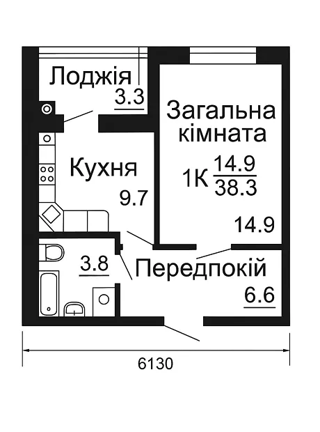 Квартира на вул. Відпочинку, 3 в Києві, ID 260573, фото №10