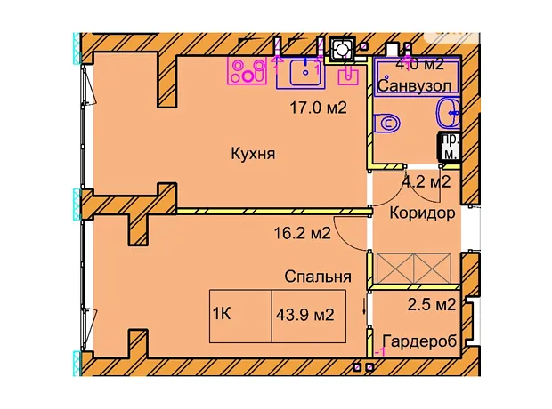Квартира на вул. Чорновола В'ячеслава 94Г-94Е в Рівному, ID 192371, фото №2