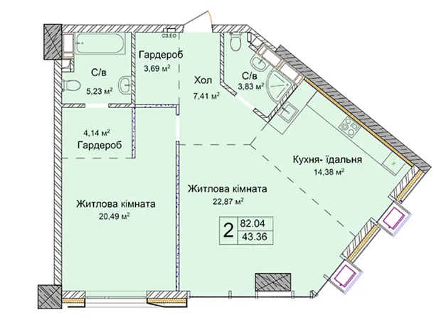 Квартира на вул. Андрія Верхогляда, 30 в Києві, ID 205984, фото №5
