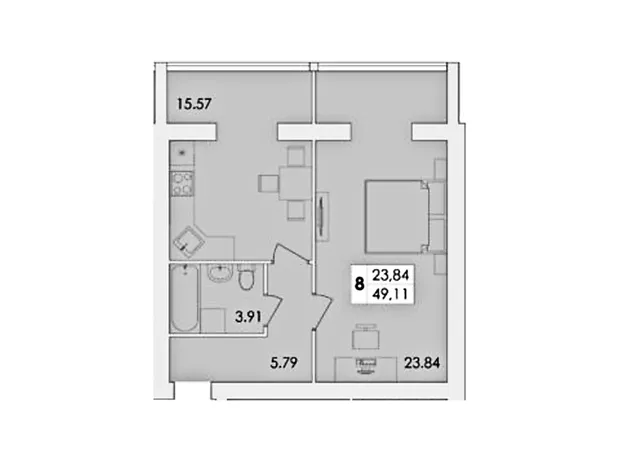 Квартира на вул. Жуйка, 28 в Житомир, ID 235301, фото №2