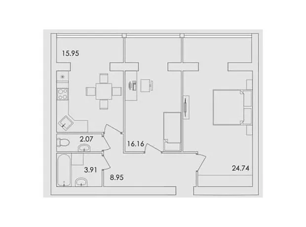 Квартира на вул. Жуйка, 28 в Житомир, ID 222295, фото №2