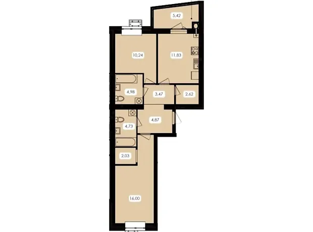 Квартира на вул. Святослава Ріхтера, 40 в Житомир, ID 332645, фото №4