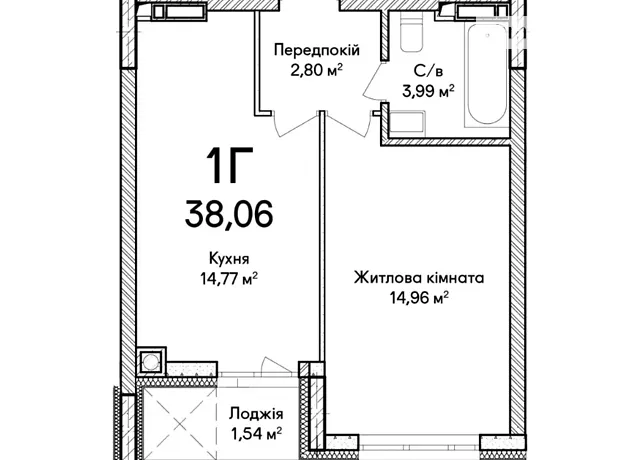 Квартира на вул. Ольги Кобилянської 1В/17 в Києві, ID 229856, фото №6