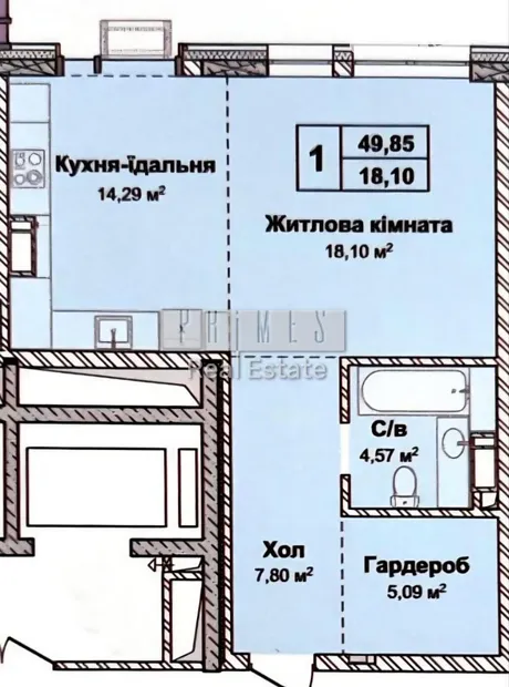 Квартира на вул. Андрія Верхогляда, 24 в Києві, ID 191215, фото №2