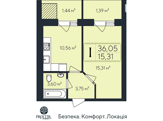 Квартира на вул. Коновальця Євгена, 1 в Хмельницькому, ID 236920, фото №2
