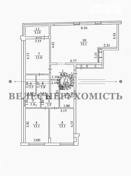 Квартира на вул. Салютна, 2 в Києві, ID 204972, фото №17