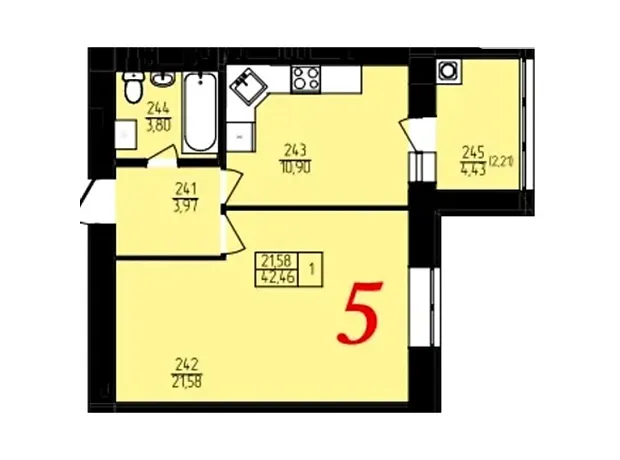 Квартира на пров. Франка Івана, 8 в Хмельницькому, ID 222917, фото №6