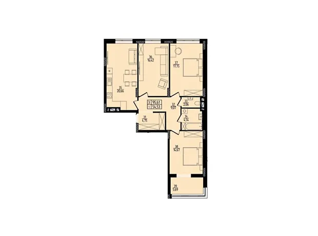 Квартира на вул. Кам'янецька, 137А в Хмельницький, ID 245062, фото №2