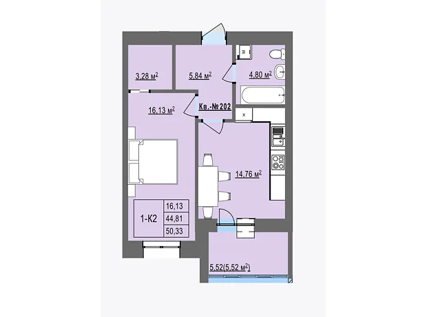 Квартира на вул. Сахарова Андрія Академіка в Тернопіль, ID 278811, фото №1