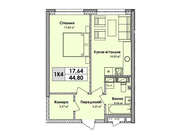 Квартира на шосе Харківське, 210 в Києві, ID 163579, фото №2
