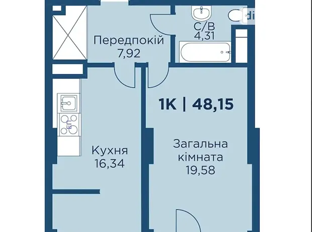 Квартира на вул. Івасюка, 82 в Івано-Франківську, ID 166322, фото №11