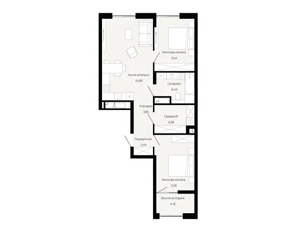Квартира на вул. Героїв Крут в Львові, ID 306108, фото №1